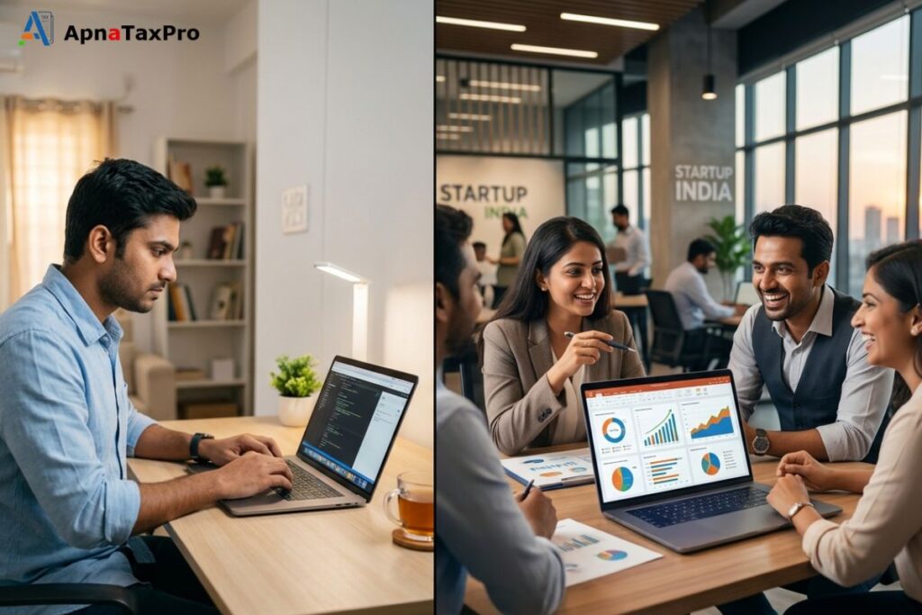 zstartup vs freelancing comparison in indore business registration and compliance - ApnaTaxPro