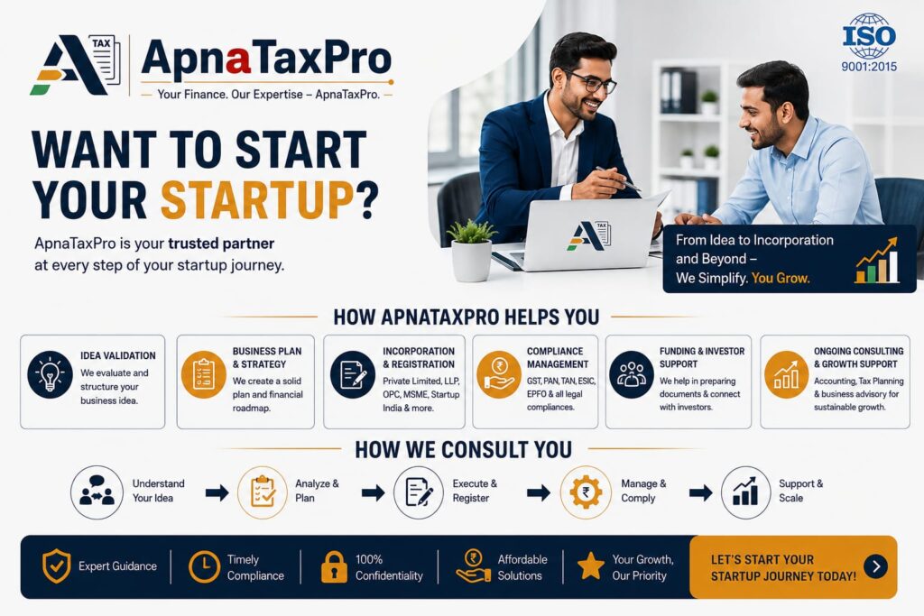 Startup Registration & Business Consulting Services | ApnaTaxPro